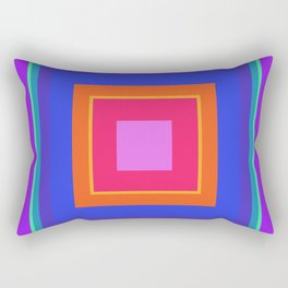 Squares in Purple, Blue, Red, Pink Rectangular Pillow