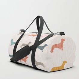 Dachshund Pattern Multi-Colored  Duffle Bag