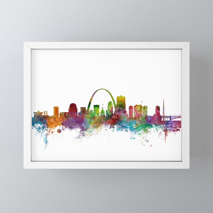 St Louis Missouri Skyline Framed Mini Art Print By Artpause Society6