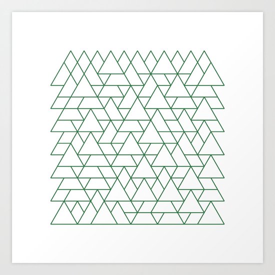 #264 Mountain range – Geometry Daily Art Print