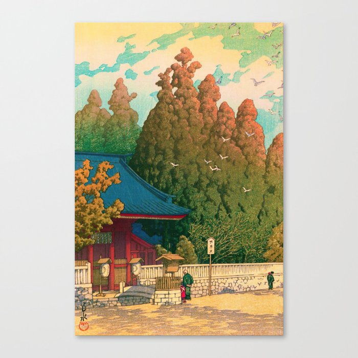 Asama Shrine in Shizuoka by Kawase Hasui Canvas Print