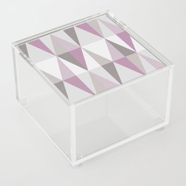 MidCentury Modern Triangles Mauve Acrylic Box