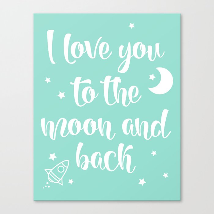 To the moon and back Canvas Print