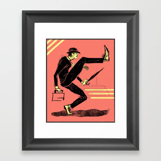 Silly Walk Framed Art Print