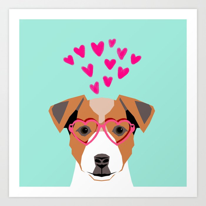 Valentines Day Gift Jack Russell Dog Anniversary Card