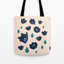 Winter Poppies Blush Tote Bag