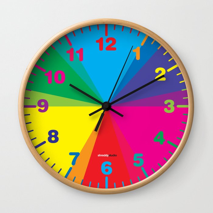 CMY Color Wheel Clock - Horloge cercle chromatique Wall Clock