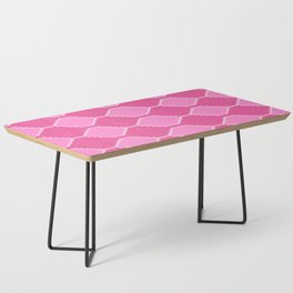 Feminine Pink Southwest Kilim Pattern Coffee Table