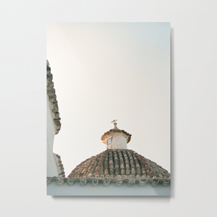 Travel photography “Ibiza Sunset rooftop” | Modern wall art pastel poster spain Metal Print
