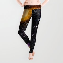 COLORFUL GALAXY ABSTRACT Leggings