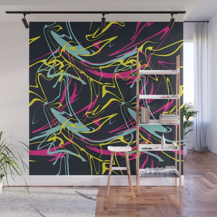 Acrylic paint splatter paint pattern abstract watercolor Wall Mural