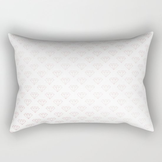 Simply Diamonds in Rose Gold Sunset Rectangular Pillow