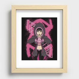Cyber Security Hacker Anime Girl Recessed Framed Print