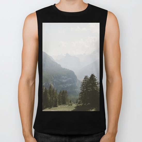 A Switzerland Mountain Valley - Landscape Photography Biker Tank