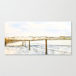 Alberta Prairie winter landscape Canvas Print