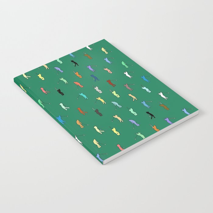 Retro Golf Pattern Notebook