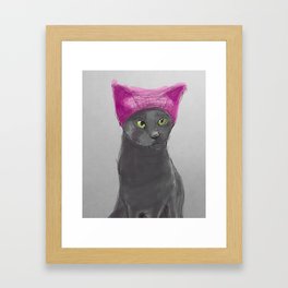 Pussy Hat Framed Art Print