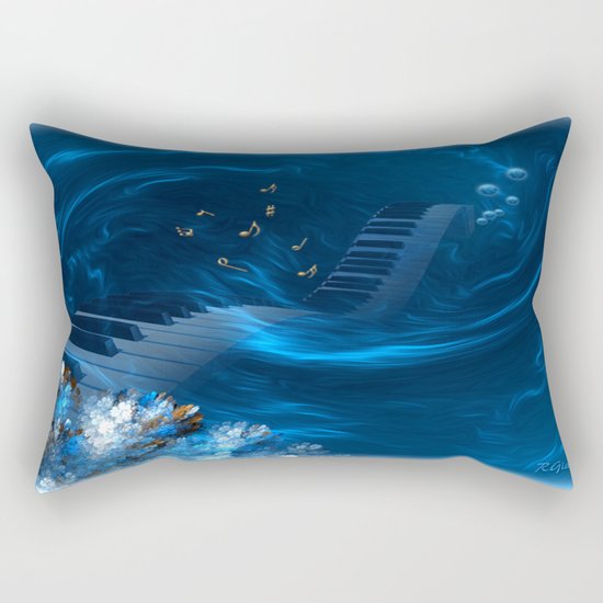 Blue coral melody Rectangular Pillow