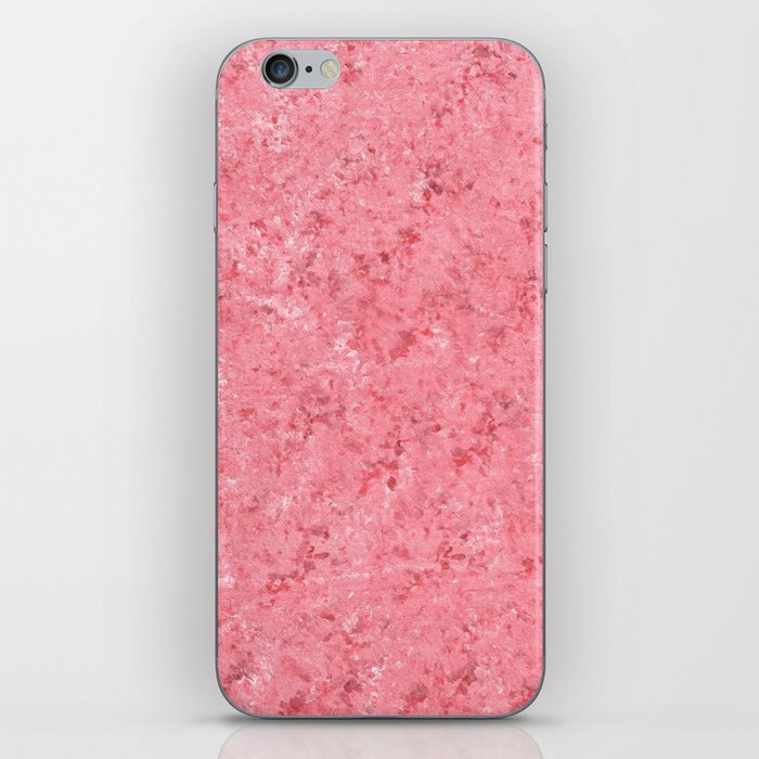 Pink Red White Coral Sponge Painting iPhone Skin