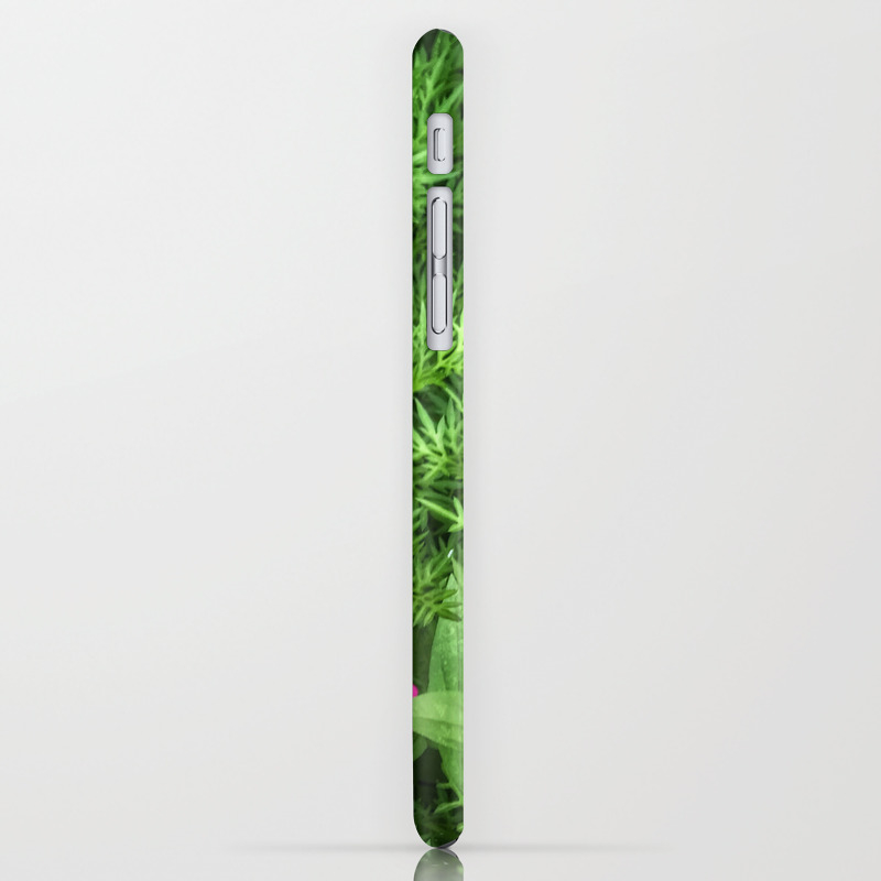 Top View Of Yellow Cosmos Or Sulfur Cosmos Bush With A Blooming Pink Zinnia Flower Iphone Case By Fogsj Society6