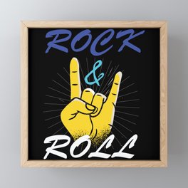 Rock N Roll Hand Sign Framed Mini Art Print