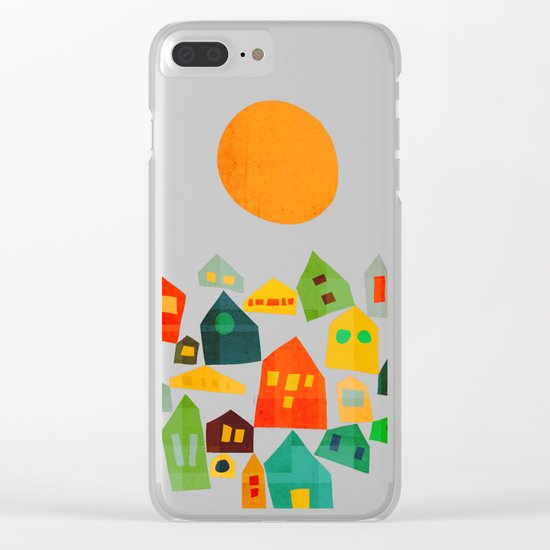 Looking at the same sun Clear iPhone Case