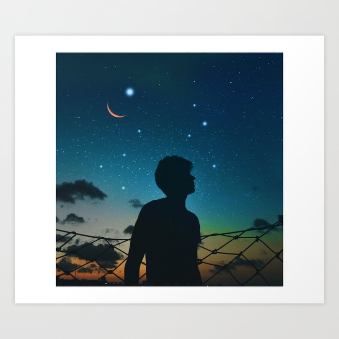 Night Sky meteor Art Print