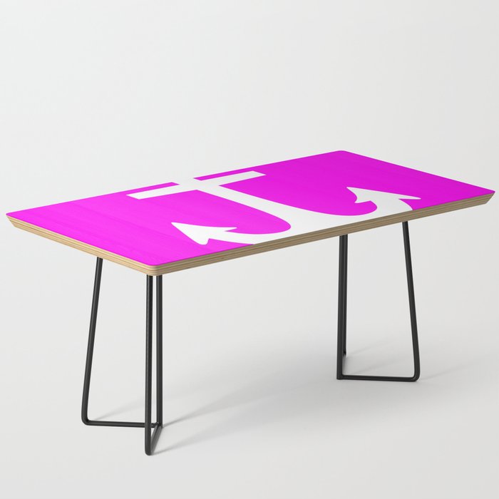 Anchor (White & Magenta) Coffee Table
