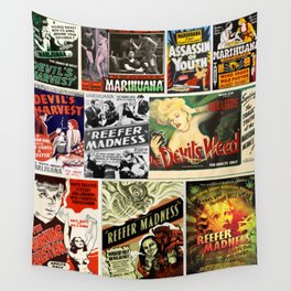 1930s Propaganda - Reefer madness poster collage Wall Tapestry