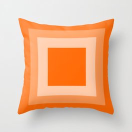 Orange Square Design Throw Pillow