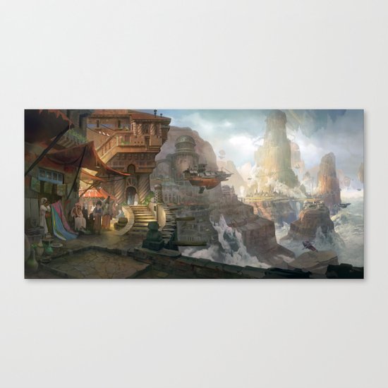 canyon city in the clouds Canvas Print