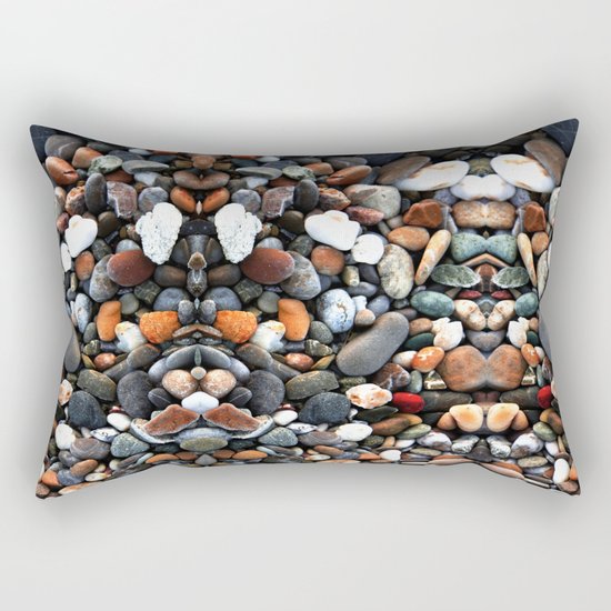 Stone multicolored Rectangular Pillow