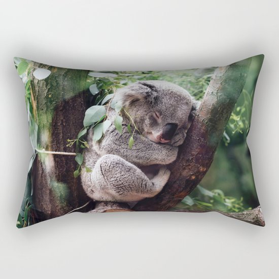 Cute Koala relaxing in a Tree Rectangular Pillow