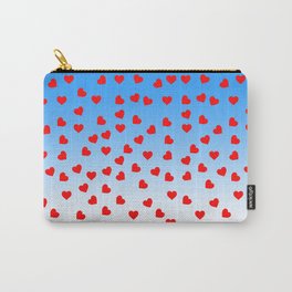 Vibrating red heart pattern Carry-All Pouch