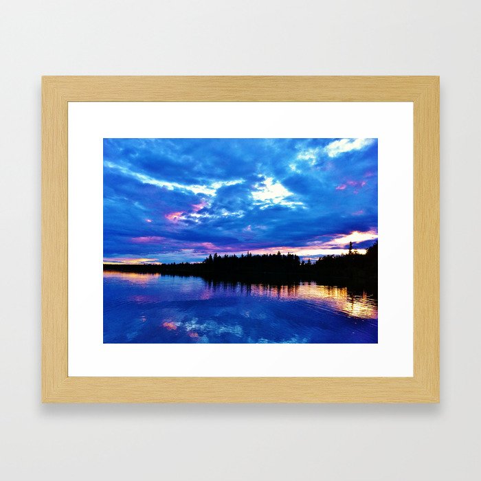 Kimball Lake Sunset, Saskatchewan Framed Art Print