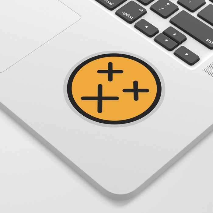 Smiley Face X Crossed Out Mouth And Eyes Sticker by DogBoo Society6