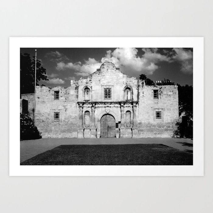Mission San Antonio de Valero - Alamo Plaza - San Antonio Art Print
