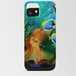 Octopus and Blue Tang (tropical coral reef) ~! iPhone Card Case