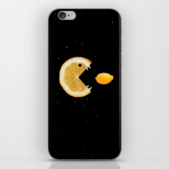 Funny Lemon Eats lemon iPhone & iPod Skin