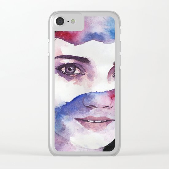 Tonight I gaze at the stars Clear iPhone Case