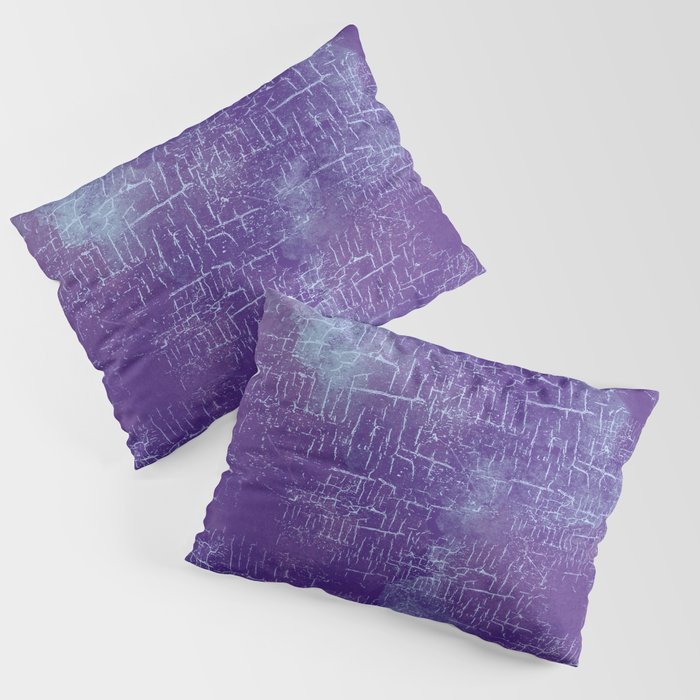 Abstract Grunge Art in Violet Purple and Blue Pillow Sham