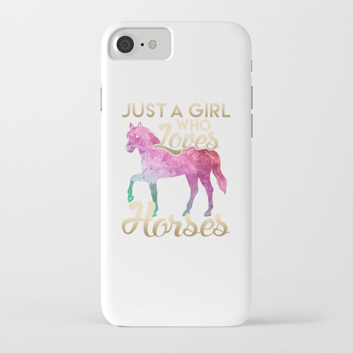 Just a Girl Who Loves Horses Galactic Space Horse iPhone Case