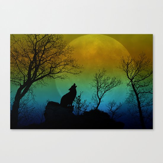 Howling wolf II Canvas Print