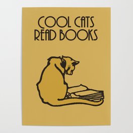 Cool cats read books Poster