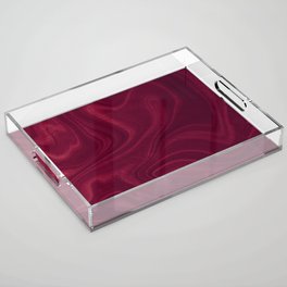 Burgundy Swirl Marble Acrylic Tray