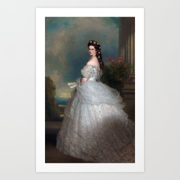 Elisabeth of Bavaria - Empress of Austria - Franz Xaver Winterhalter Art Print