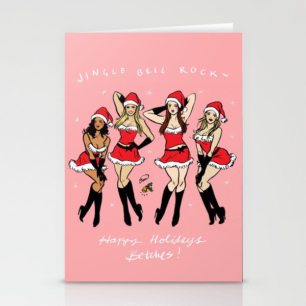 Merry Mean Girls Christmas Pin-ups Stationery Cards