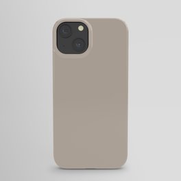 Soft Twill Brown Solid Color Pairs With Behr Paint's 2020 Trending Color Creamy Mushroom PPU5-13 iPhone Case