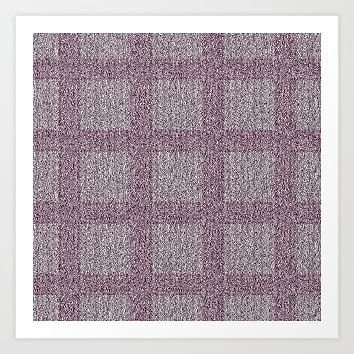 Dusty Pink and Grey Tweedy Pattern Art Print