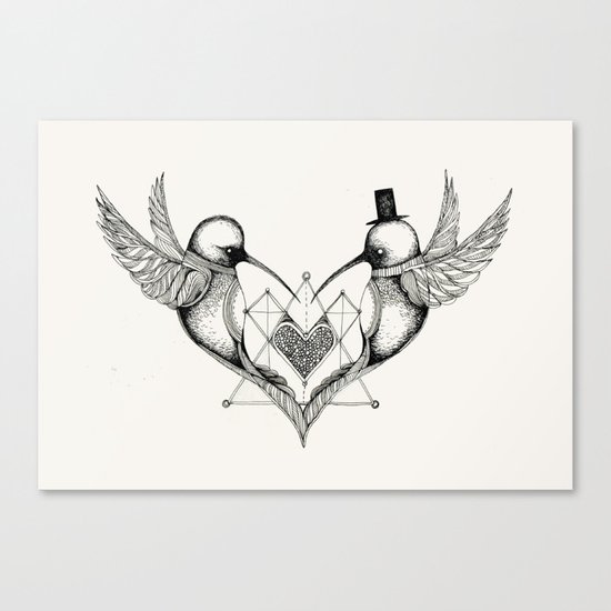 'Humming Birds' Canvas Print